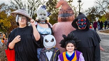 Family in costumes