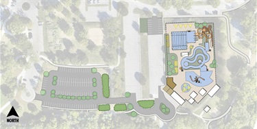 This project will also improve parking and trail connectivity, add a drop-off/pickup circle near pool entrance, and close the south access to the park off of 89th Street.