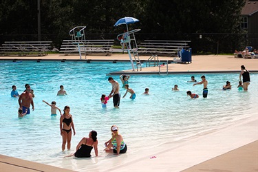 Swimmers enjoying Ad Astra Pool