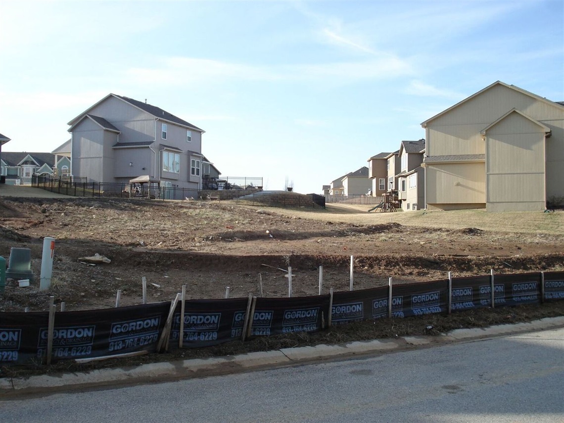 Soil eroding at a construction site