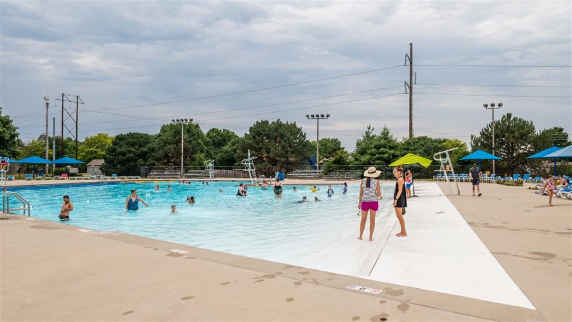 People at Ad Astra Pool