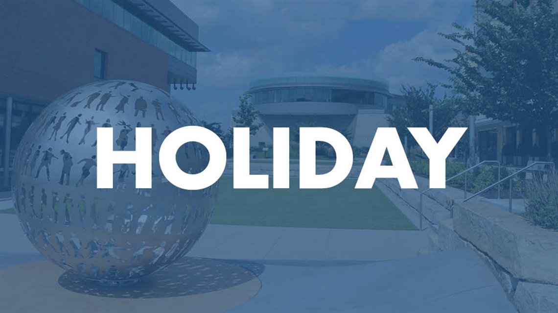 Holiday text overlaid on photo of Lenexa civic campus