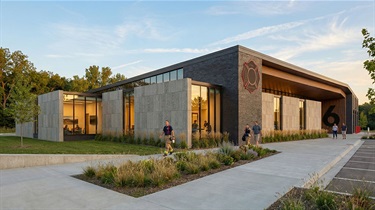 Design rendering of future Fire Station #6 facing northwest