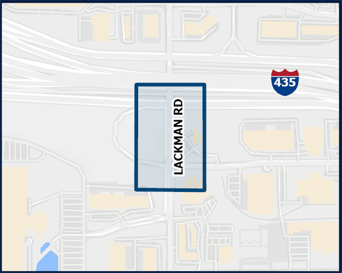Map of Lackman and I-435