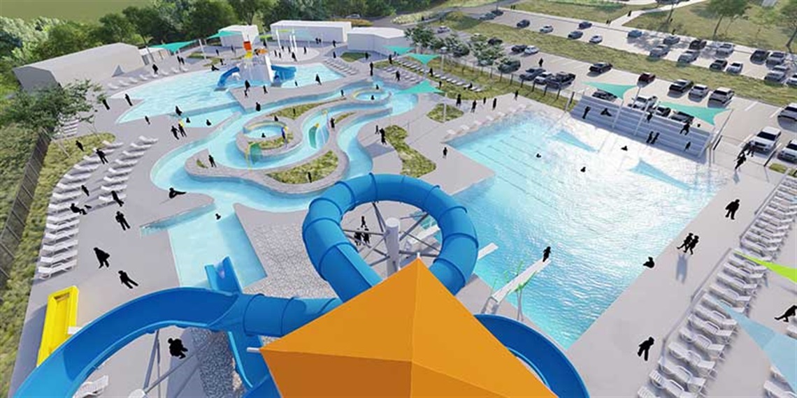 Conceptual rendering of renovated pool from slides.