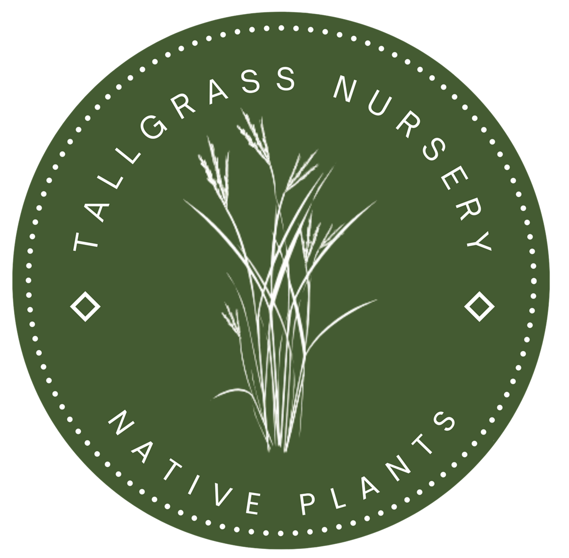 Tallgrass Nursery logo with native plants