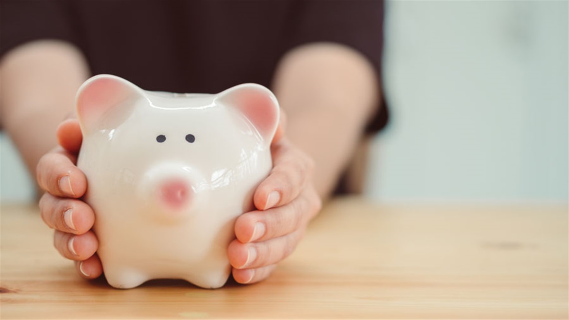 hands holding piggy bank