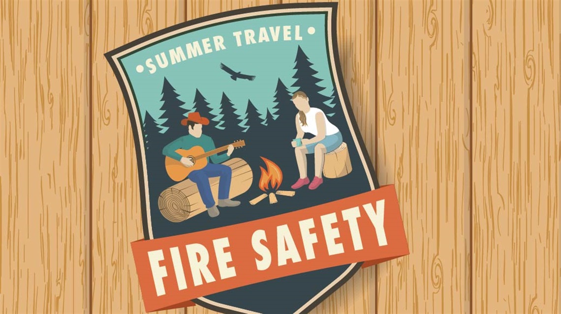 Illustration that looks like National Parks badge that says 