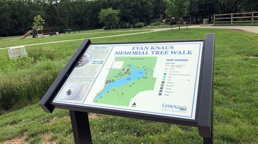 Tree walk map sign