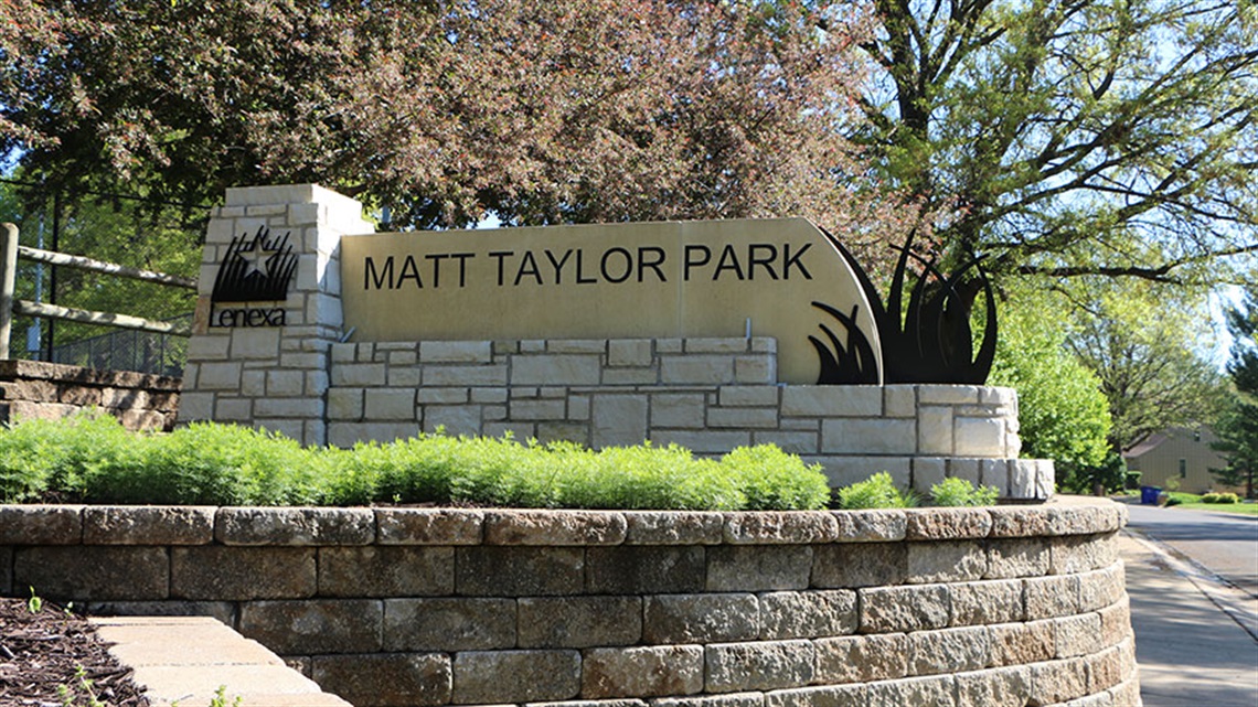 Matt Taylor Park entrance monument sign