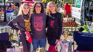 Women wearing Chili Challenge T-shirts