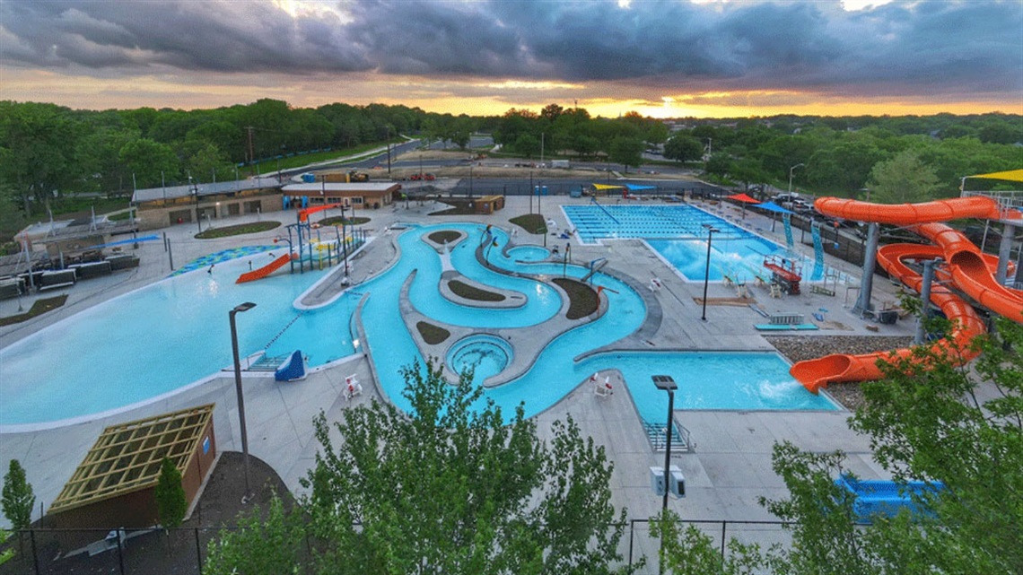 aquatic center kids' area under construction