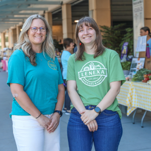 Lenexa Public Market Manager Tessa Adcock and Lenexa Farmers Market Manager Hailey Tassone 